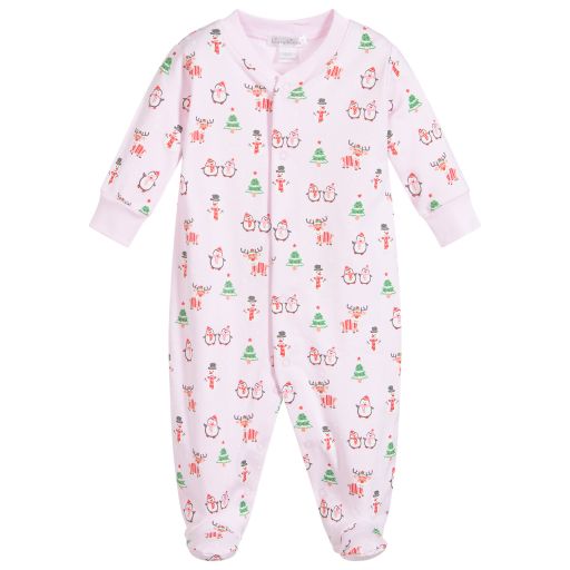 Kissy Kissy-Pink Pima Cotton Babygrow | Childrensalon Outlet