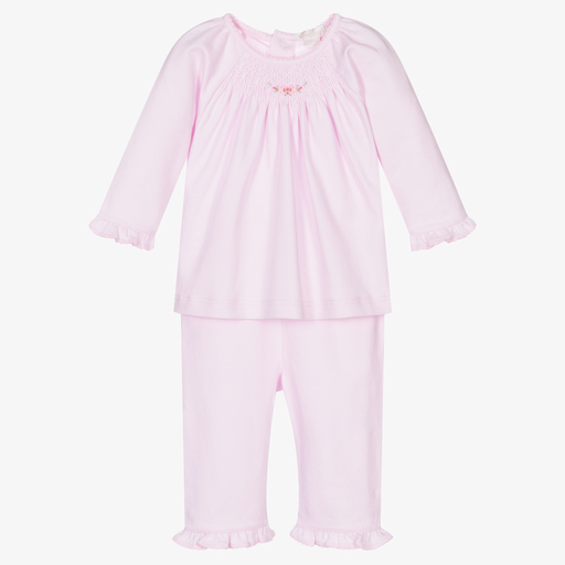 Kissy Kissy-Pink Pima Cotton Bishop Trouser Set | Childrensalon Outlet