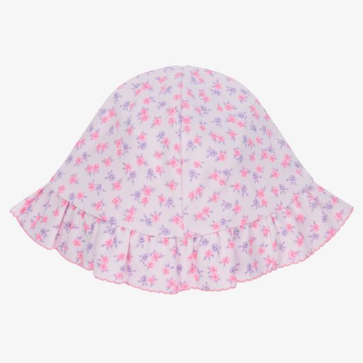 Kissy Kissy-Pink Pima Cotton Ditsy Sun Hat | Childrensalon Outlet