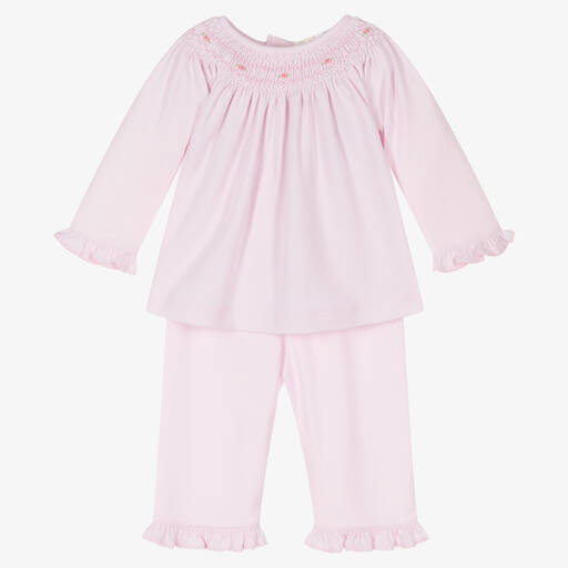 Kissy Kissy-Pink Pima Cotton Fall Bishop Trouser Set | Childrensalon Outlet