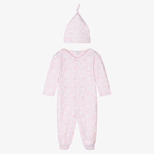 Kissy Kissy-Розовый комбинезон и шапочка из хлопка пима | Childrensalon Outlet