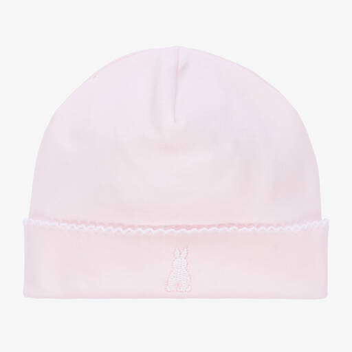 Kissy Kissy-Pink Pima Cotton Piqué Bunny Rabbits Hat | Childrensalon Outlet