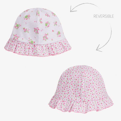 Kissy Kissy-Whimsy Cotton Reversible Hat | Childrensalon Outlet