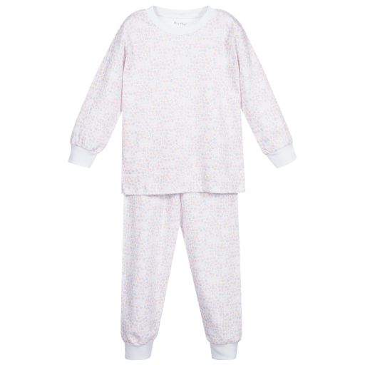 Kissy Kissy-Weißer Pima-Pyjama mit Häschen | Childrensalon Outlet
