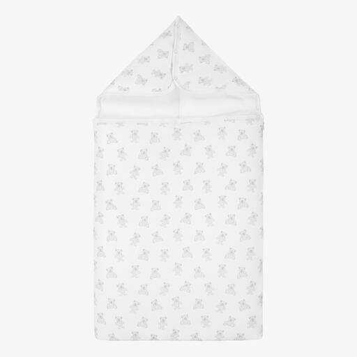 Kissy Kissy-Beary Plaid Babyschlafsack Weiß 77 cm | Childrensalon Outlet