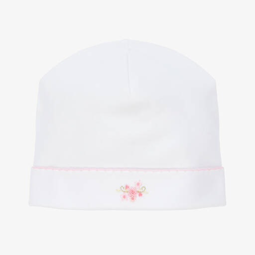 Kissy Kissy-White Embroidered Delicate Blossoms Hat | Childrensalon Outlet