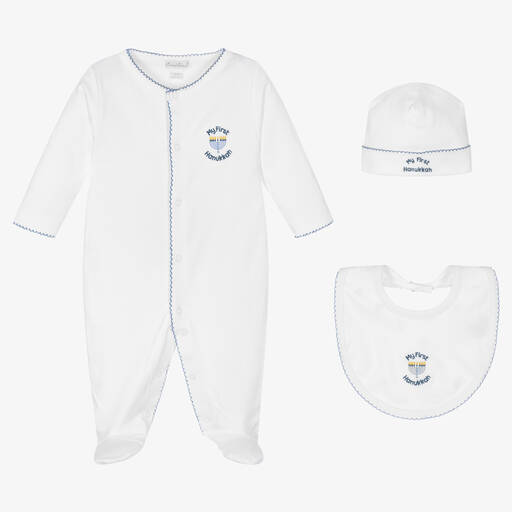 Kissy Kissy-Ensemble grenouillère blanc Hanoukka | Childrensalon Outlet