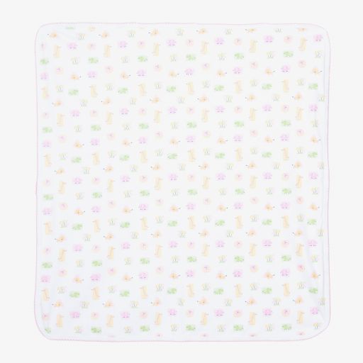 Kissy Kissy-Белое одеяло с принтом Джунгли (70см) | Childrensalon Outlet