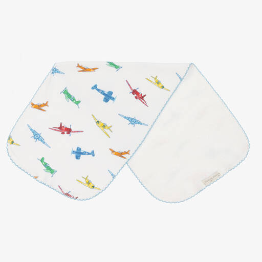 Kissy Kissy-Белое полотенце для кормления из хлопка пима с самолетиками (47см) | Childrensalon Outlet