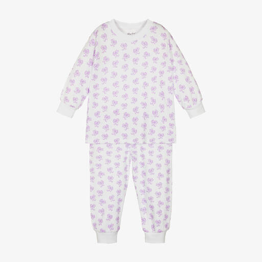 Kissy Kissy-Белая пижама из хлопка пима с бантиками | Childrensalon Outlet
