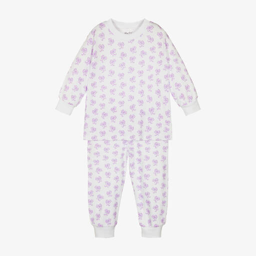 Kissy Kissy-White Pima Cotton Bows All Around Pyjamas | Childrensalon Outlet