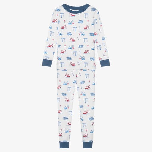 Kissy Kissy-Pyjama blanc en Pima chantier | Childrensalon Outlet