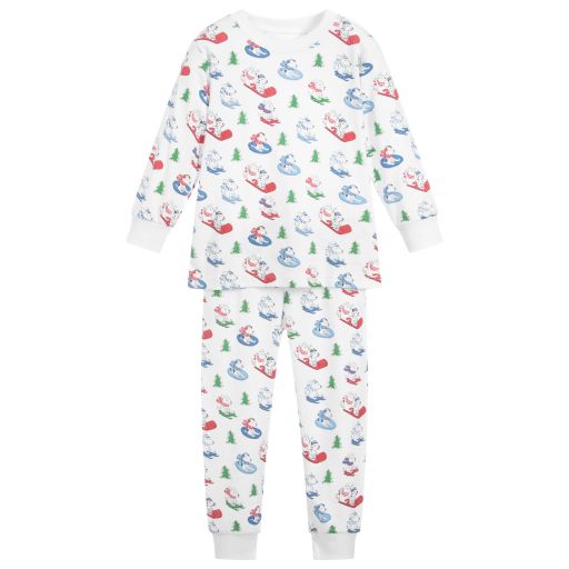 Kissy Kissy-White Pima Cotton Dog Pyjamas | Childrensalon Outlet