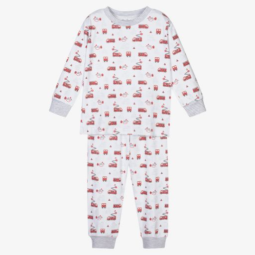 Kissy Kissy-White Pima Cotton Fire Pyjamas | Childrensalon Outlet