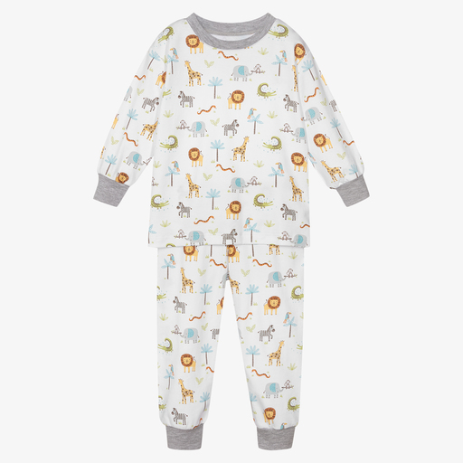 Kissy Kissy-Pyjama blanc en coton Pima Joy | Childrensalon Outlet