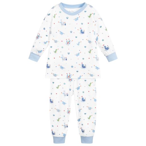 Kissy Kissy-White Pima Cotton Pyjamas | Childrensalon Outlet