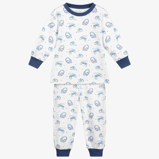 Kissy Kissy-White Pima Cotton Pyjamas | Childrensalon Outlet