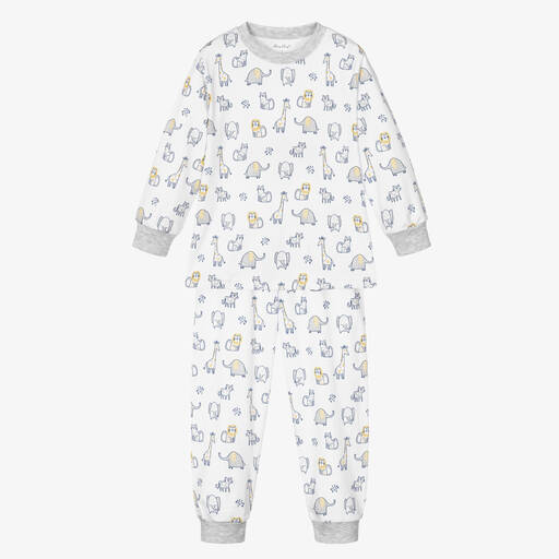 Kissy Kissy-White Pima Cotton Pyjamas | Childrensalon Outlet