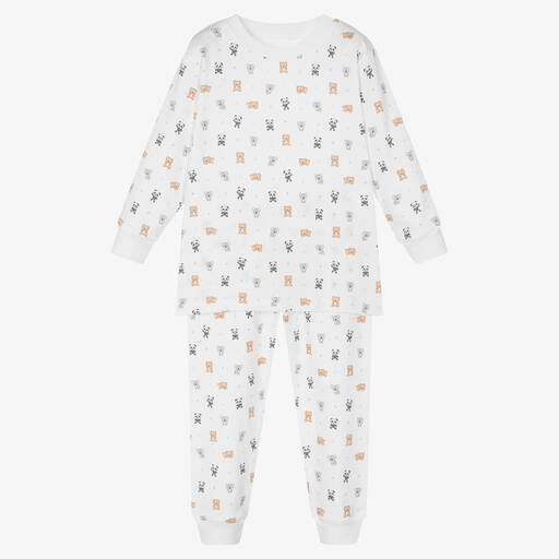 Kissy Kissy Kissy Love-White Pima Cotton Pyjamas | Childrensalon Outlet