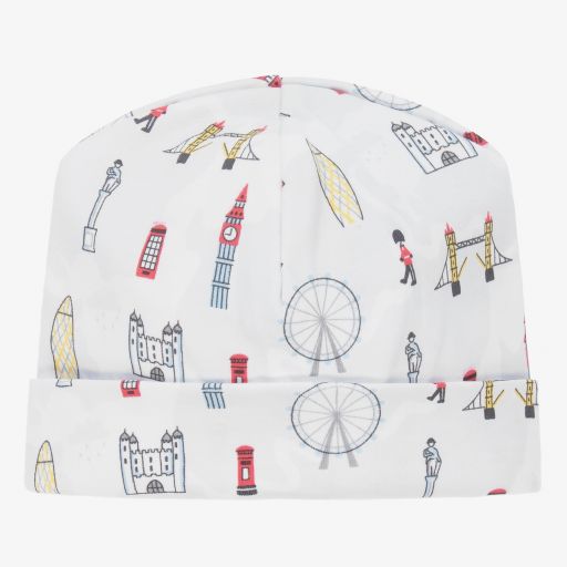 Kissy Kissy-White Pima Town Baby Hat | Childrensalon Outlet