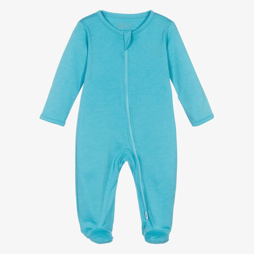 Kissy Love-Blue Whale Antics Pima Cotton Babygrow | Childrensalon Outlet