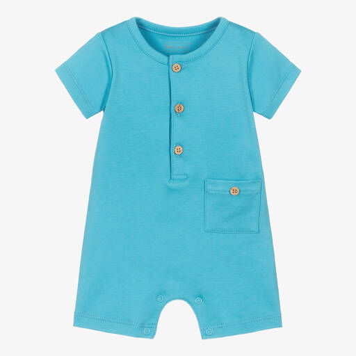 Kissy Love-Blue Whale Antics Pima Cotton Shortie | Childrensalon Outlet