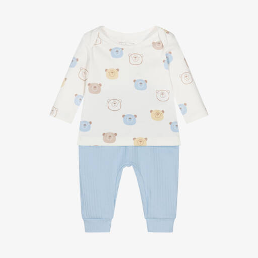 Kissy Love-Boys Blue Bear Trousers Set | Childrensalon Outlet