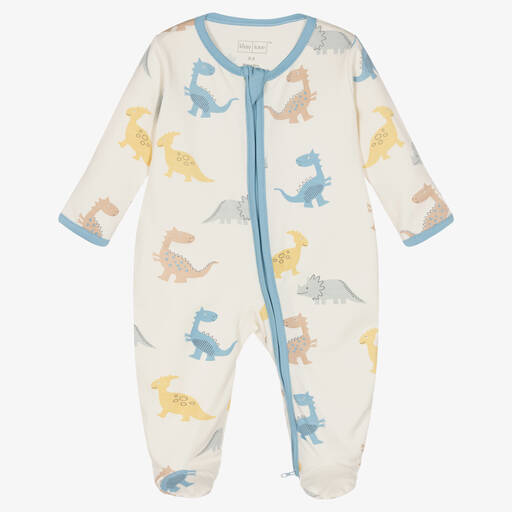 Kissy Love-Boys Pima Cotton Dino Party Babygrow | Childrensalon Outlet