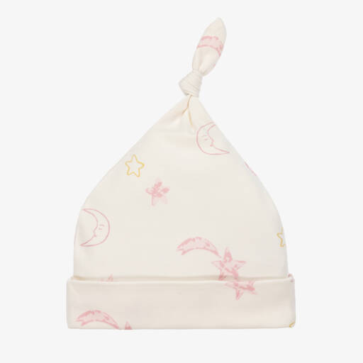 Kissy Love-Girls Cream Cotton Moonlit Cap | Childrensalon Outlet