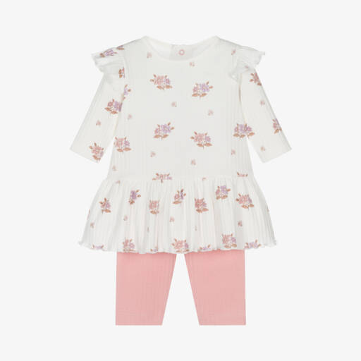 Kissy Love-Girls Floral Cotton Dress Ensemble | Childrensalon Outlet