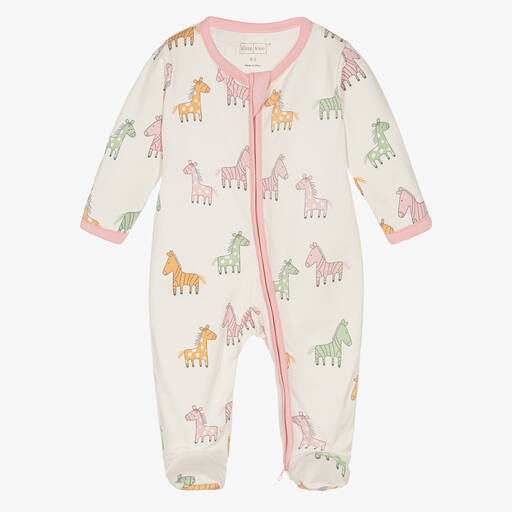 كيسي لاف-أفرول بيبي غرو قطن بيما لون عاجي للمولودات | Childrensalon Outlet