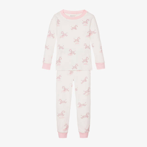 Kissy Love-Girls Ivory & Pink Zebra Sleepwear | Childrensalon Outlet