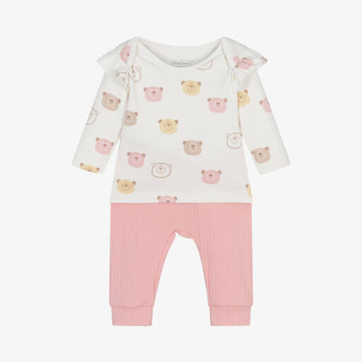 Kissy Love-طقم بنطلون قطن لون زهري للمولودات | Childrensalon Outlet