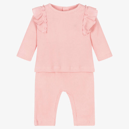 Kissy Love-Розовый топ и штанишки из хлопка пима | Childrensalon Outlet