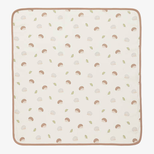 Kissy Love-Ivory Cotton Hedgy Hedgehog Blanket (71cm) | Childrensalon Outlet