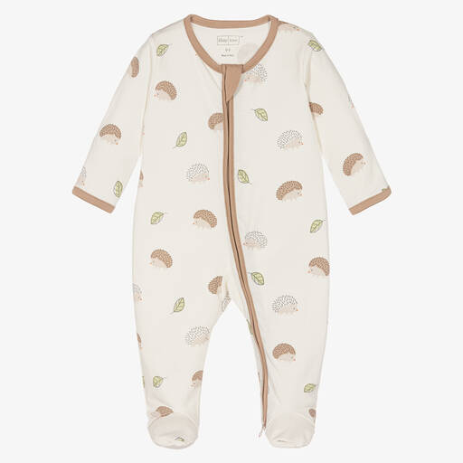 Kissy Love-Ivory Cotton Hedgy Hedgehogs Babygrow | Childrensalon Outlet