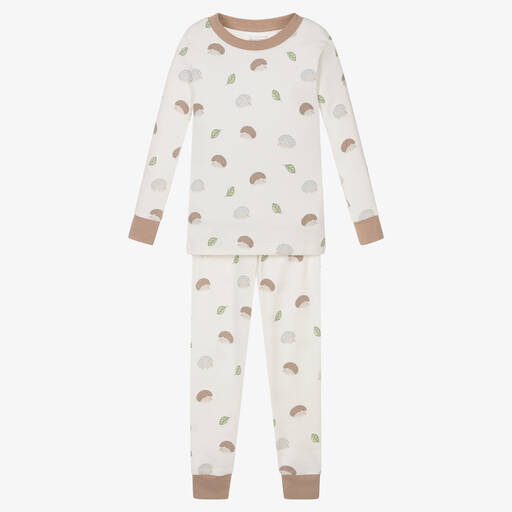 Kissy Love-Ivory Hedgy Hedgehogs Pima Cotton Pyjamas | Childrensalon Outlet