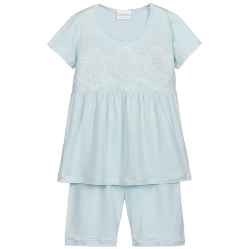 La Perla-Blauer Modal-Pyjama für Mädchen | Childrensalon Outlet