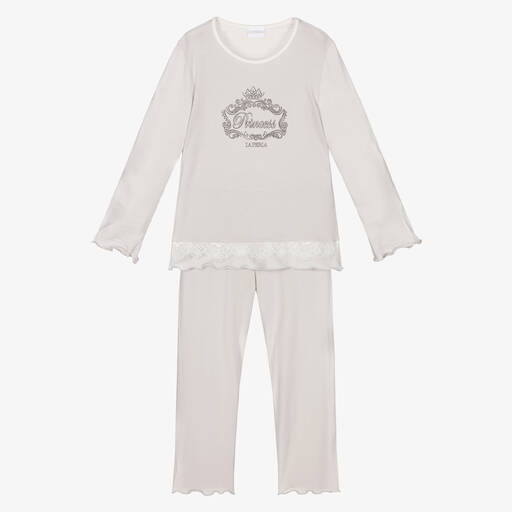 La Perla-Pyjama gris Princesse Fille | Childrensalon Outlet