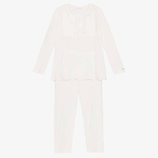 La Perla-Elfenbeinfarbener Modal-Pyjama (M) | Childrensalon Outlet