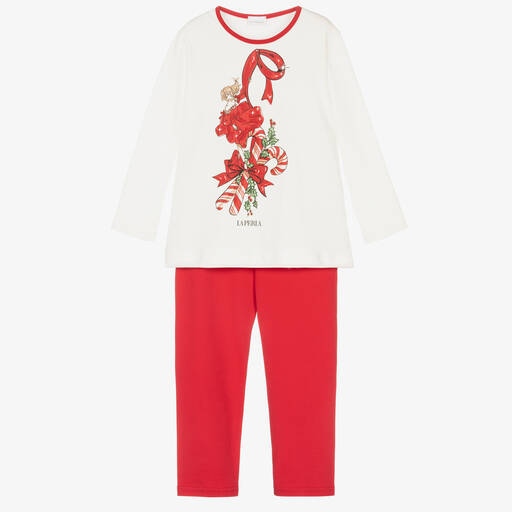 La Perla-Girls Ivory & Red Pyjamas | Childrensalon Outlet