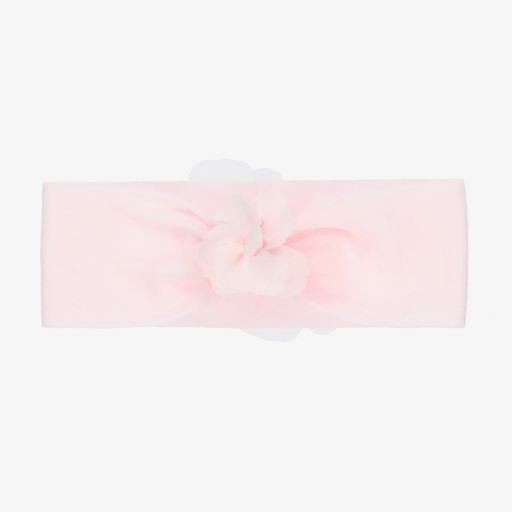 La Perla-Girls Pink Cotton Headband | Childrensalon Outlet