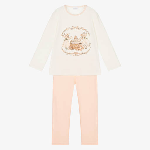 La Perla-Кремово-розовая пижама для девочек | Childrensalon Outlet