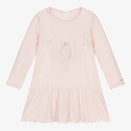 La Perla-Розовая ночная рубашка из модала для девочек | Childrensalon Outlet