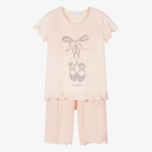 La Perla-Girls Pink Modal Short Pyjamas | Childrensalon Outlet