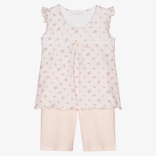 La Perla-Короткая розовая пижама для девочек | Childrensalon Outlet