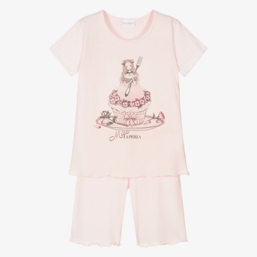 La Perla-Girls Pink Short Pyjamas | Childrensalon Outlet