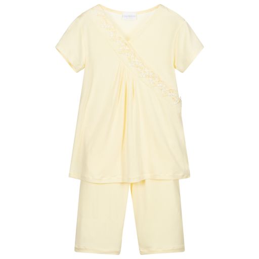 La Perla-Желтая пижама из модала для девочек | Childrensalon Outlet