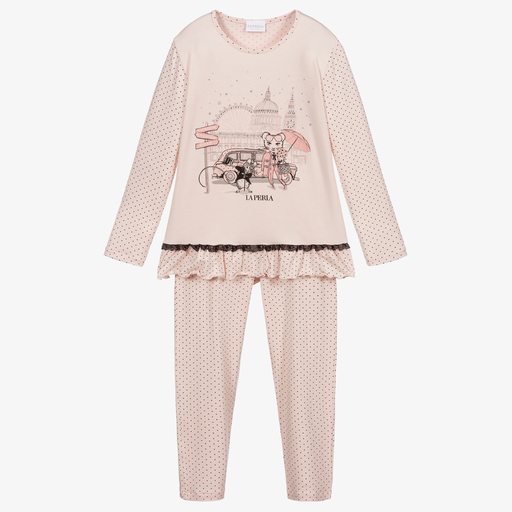 La Perla-Pink Modal Jersey Pyjamas | Childrensalon Outlet