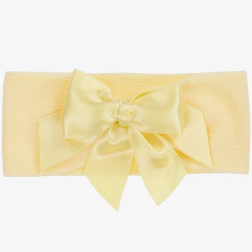 La Perla-Yellow Bow Headband | Childrensalon Outlet